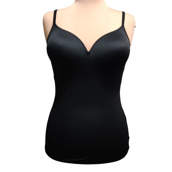 Maidenform XL Womens Top Black Shaping Camisole W83070 Adjustable Stretch Smooth - Picture 1 of 12